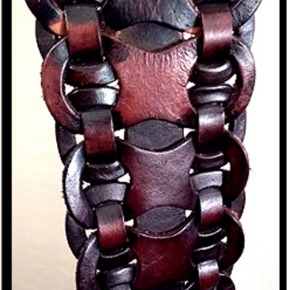 New Rare & Unique Women\'s High Grade Genuine Top Grain Leather Burgundy Belt main image 13